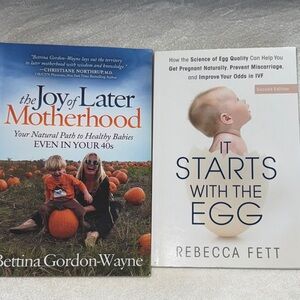 The Joy of Later Motherhood & It Starts with the Egg Books